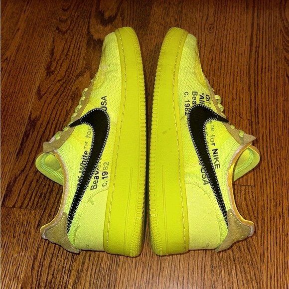 Nike Air Force 1 Low “Off-White Volt” Used Size 12 - Picture 2 of 7